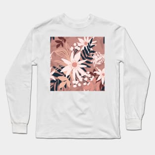 Botanical Floral Seamless pattern 3 Long Sleeve T-Shirt